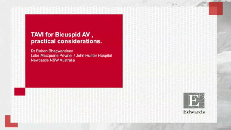 TAVI for Bicuspid AV, practical considerations